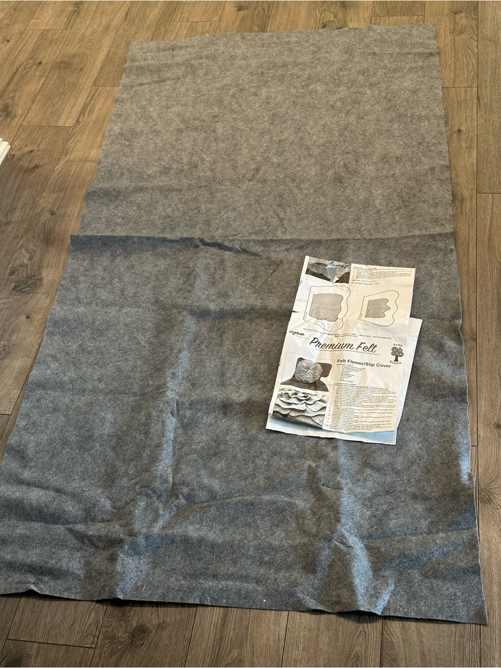 Gray Premium Felt Fabric Panel - Large